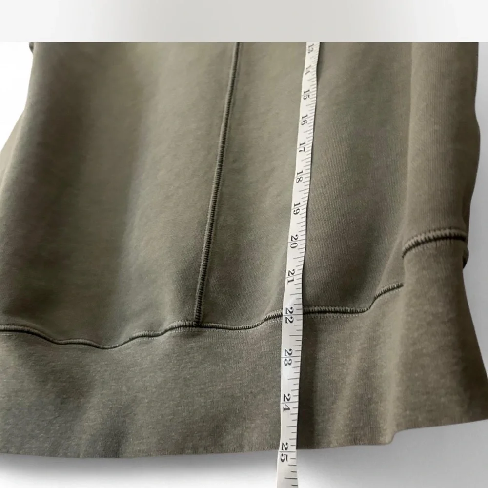 John Elliot | Men's Fitted Cotton Crewneck Sweater in Washed Olive Green Sz SM